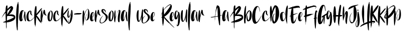 Blackrocky-personal use Regular font