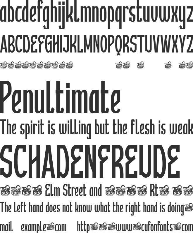 AILLEK trial font preview
