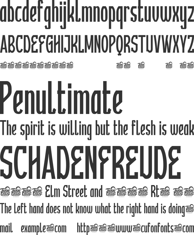 AILLEK trial font preview