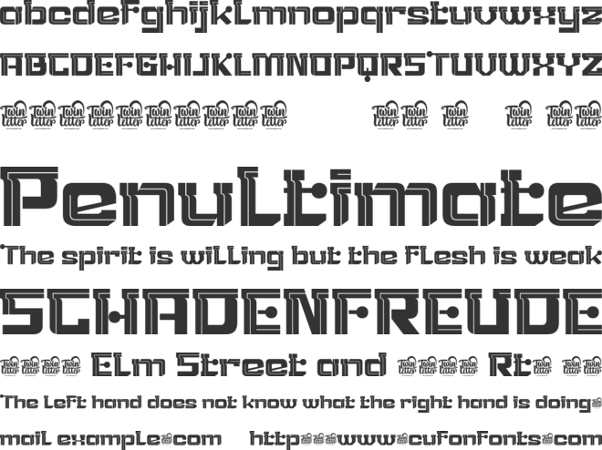 GUNEC TRIAL font preview