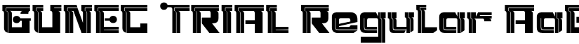 GUNEC TRIAL Regular font