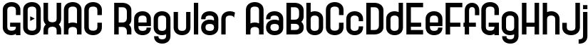 GOXAC Regular font