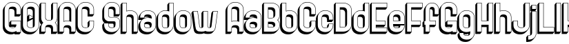 GOXAC Shadow font