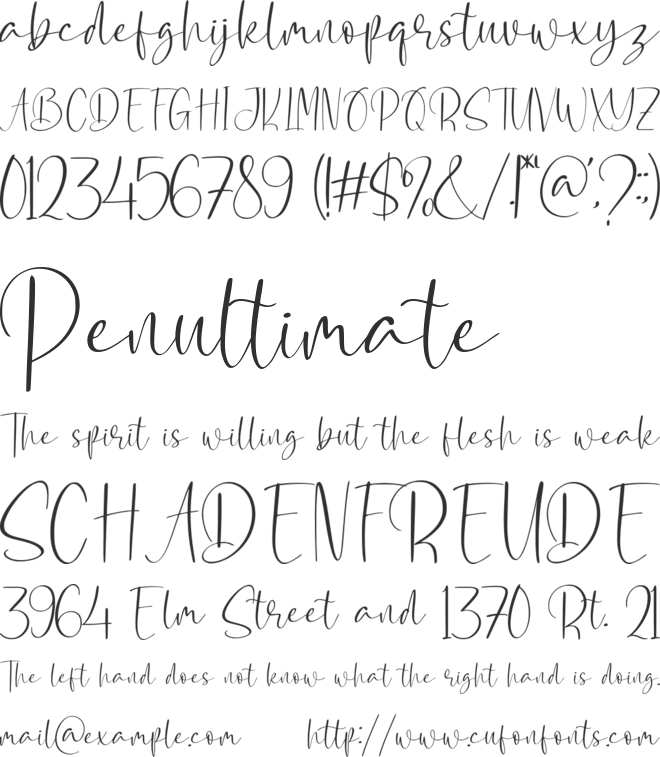 Changetime font preview