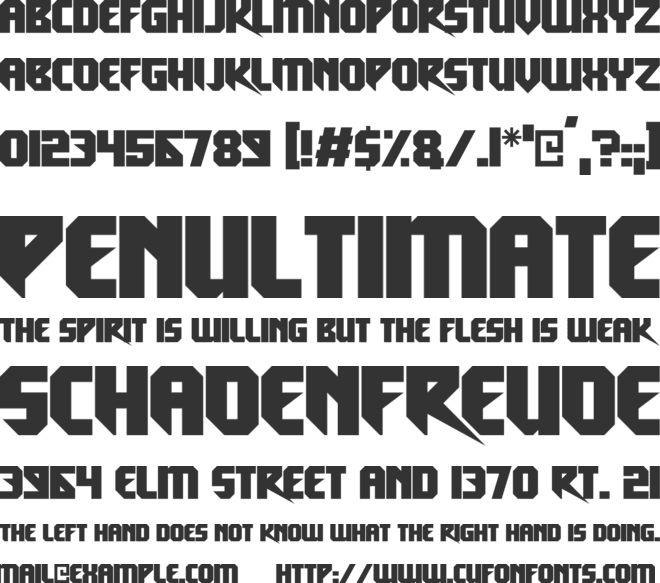 electrIc kIckS font preview