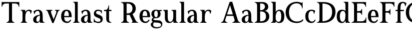 Travelast Regular font