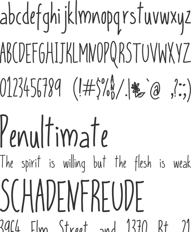 Pushing Up Daisies * font preview