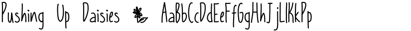 Pushing Up Daisies * font