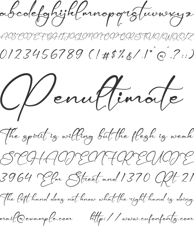 Koffertinez font preview