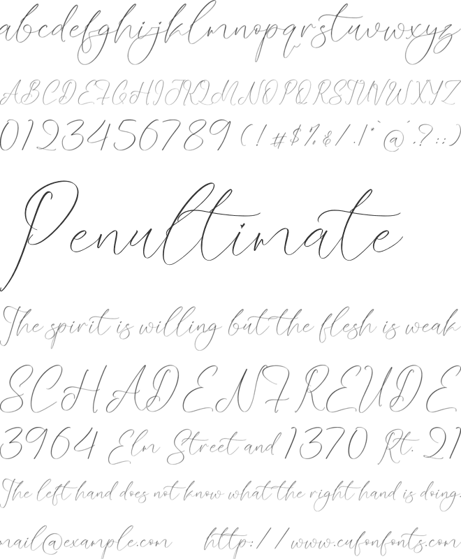 Misbotty font preview