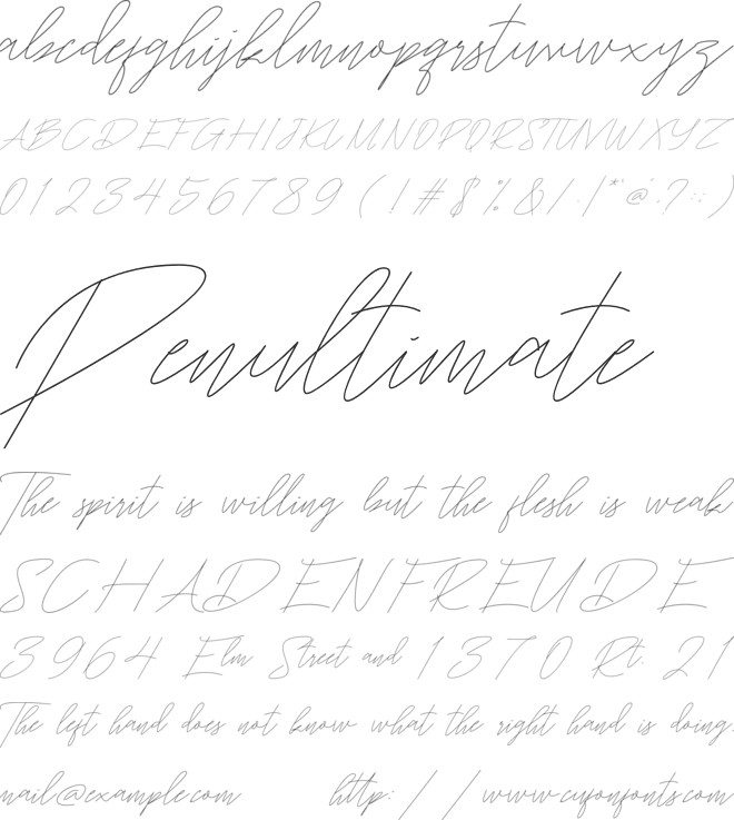 Torbhesa font preview