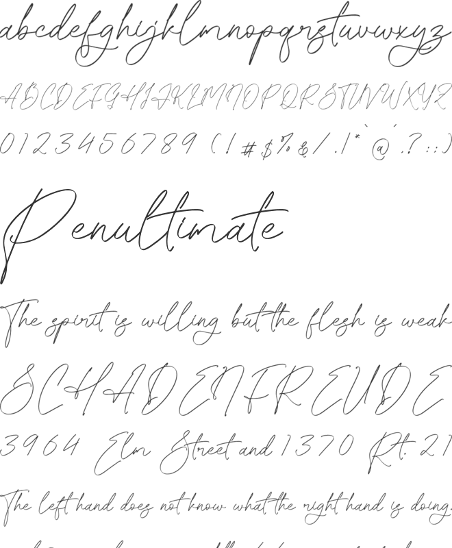Higthesta font preview