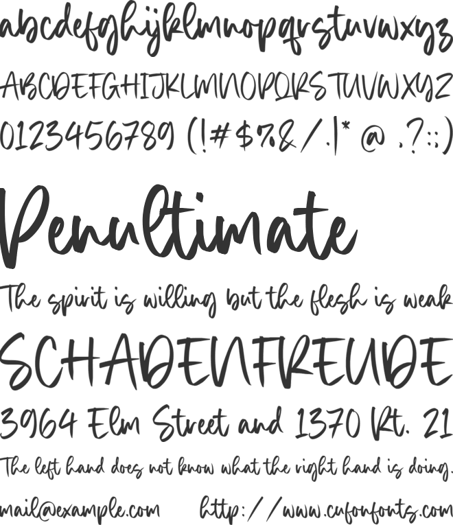 Justica font preview