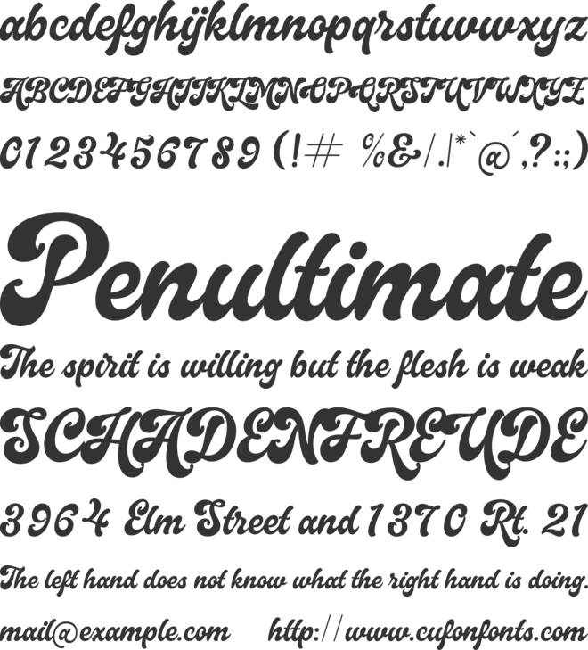 Aloreta Marthin font preview