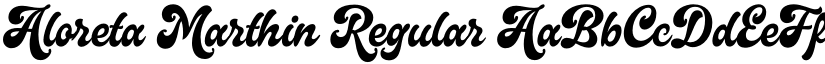 Aloreta Marthin Regular font