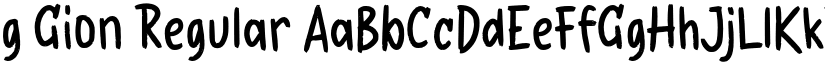 g Gion Regular font