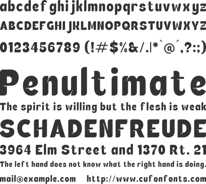 Saklifie font preview