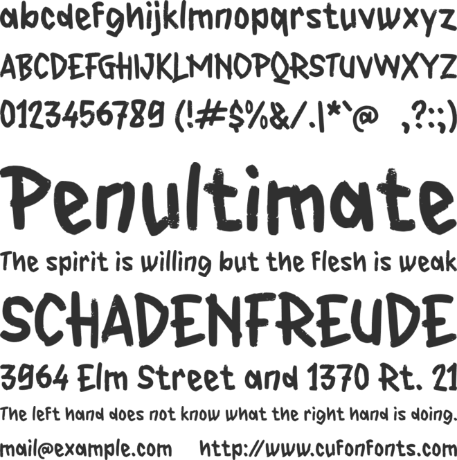 g Grass Road font preview