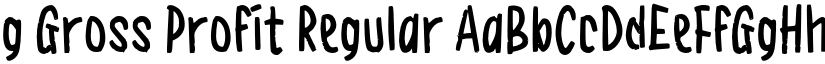 g Gross Profit Regular font