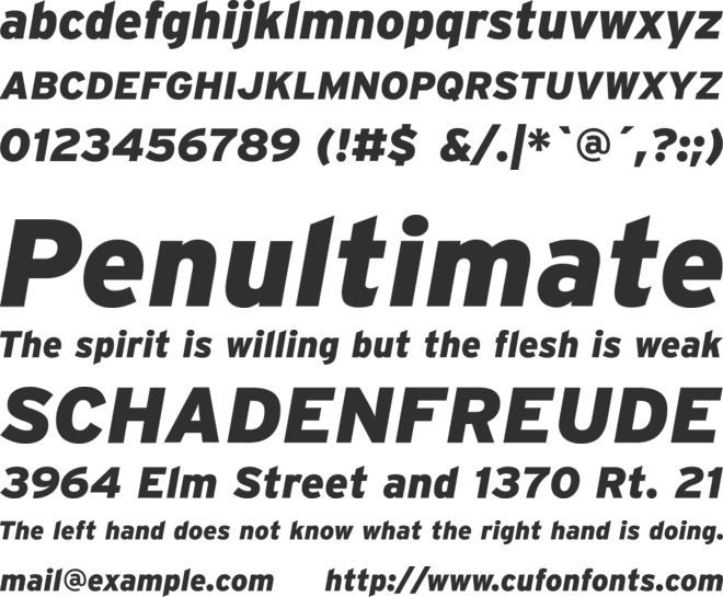 Interstate Regular font preview