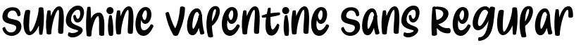 Sunshine Valentine Sans Regular font