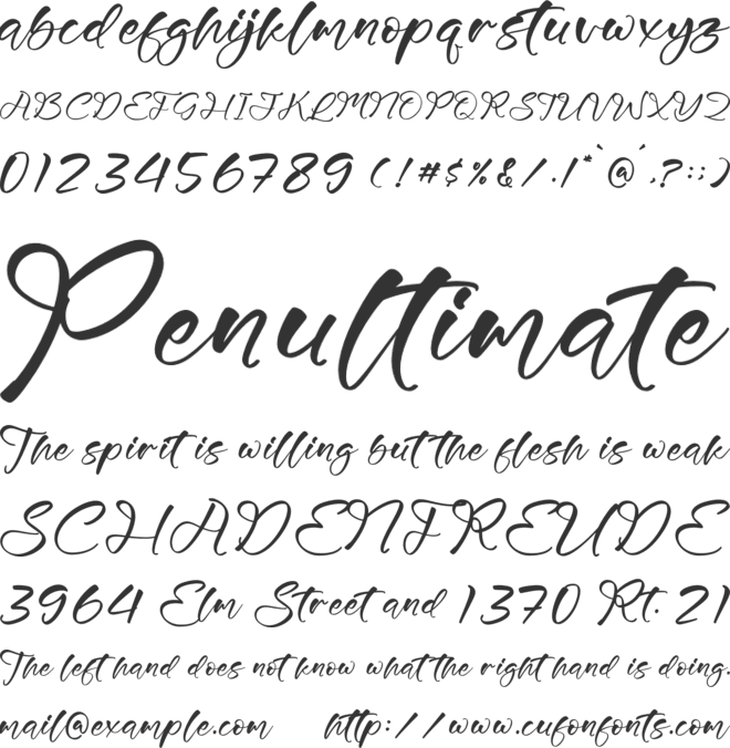 Mamilytoo font preview