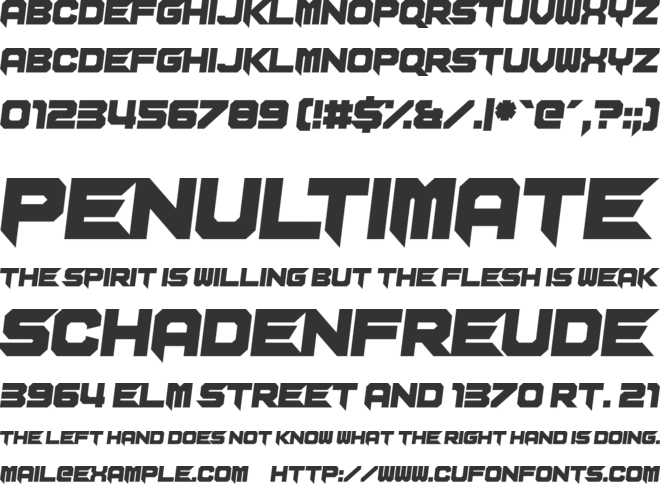 Barking at Stars font preview