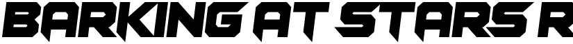 Barking at Stars Regular font