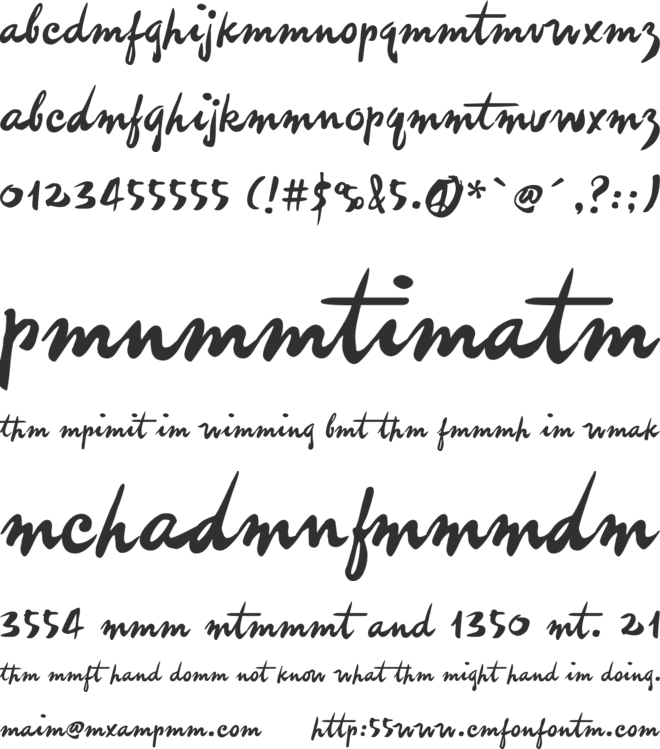 imitationDemo font preview