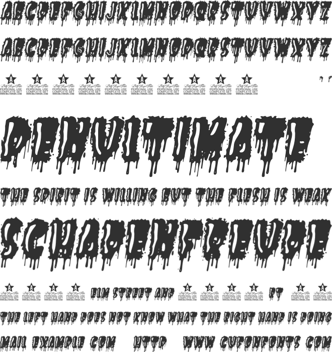 BLOODRIPS PERSONAL USE font preview