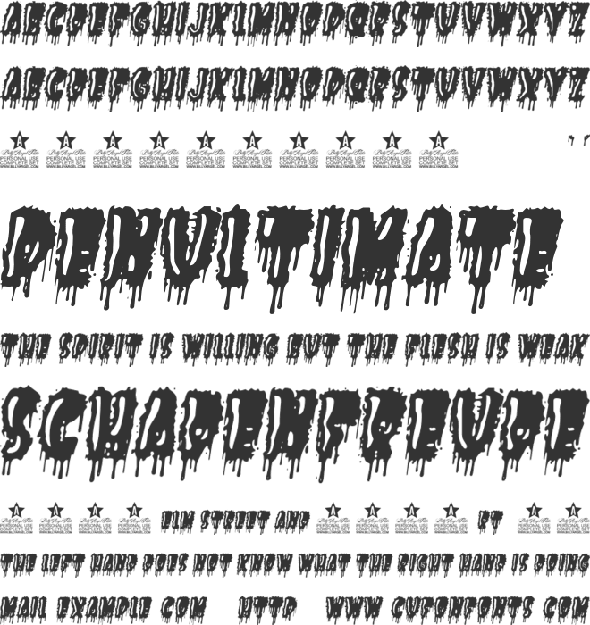 BLOODRIPS PERSONAL USE font preview
