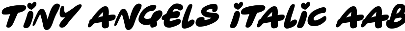 Tiny Angels Italic font