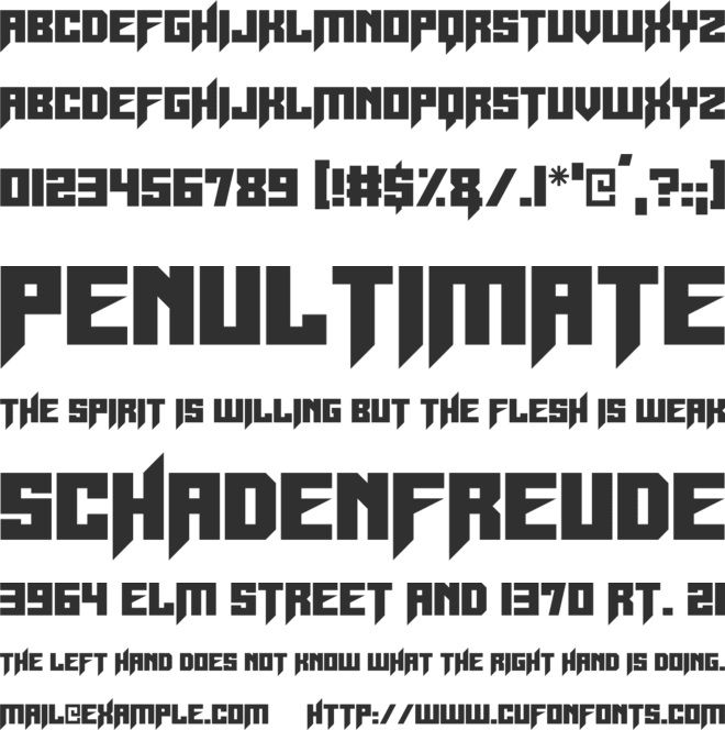 Space Shards font preview