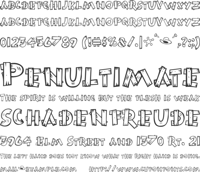 Burnstown Dam font preview