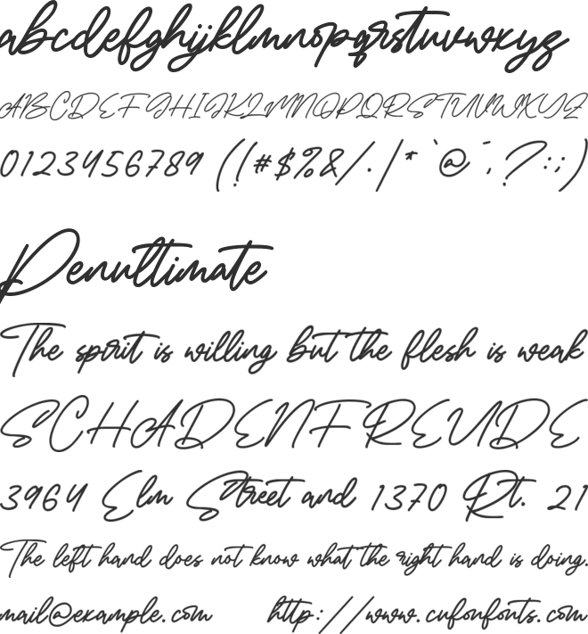 Brominates font preview