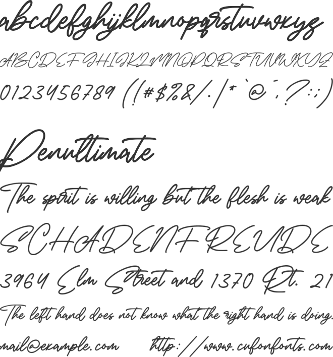 Brominates font preview