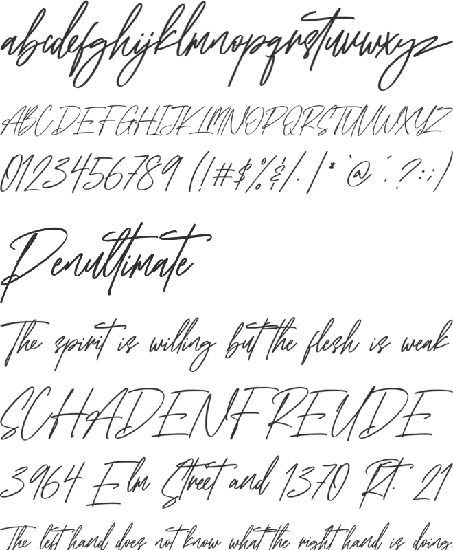 South Great font preview