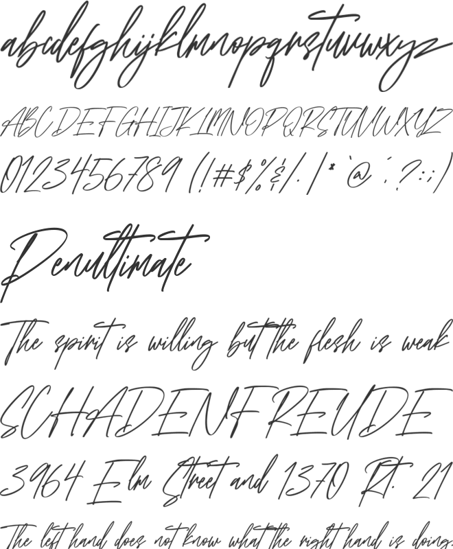 South Great font preview