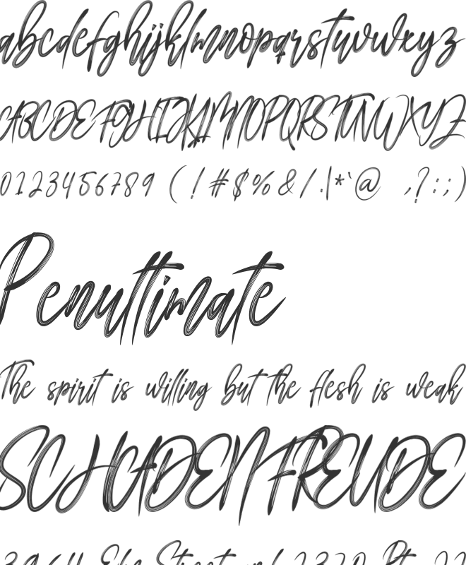 The Black Out font preview