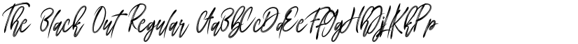 The Black Out Regular font