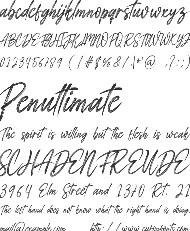 Stay In Villa font preview