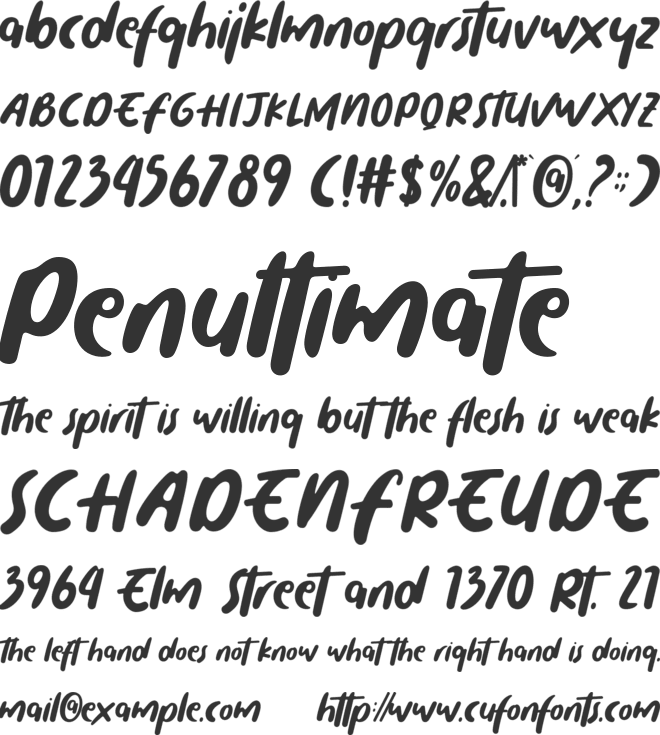 Funky Monkey font preview