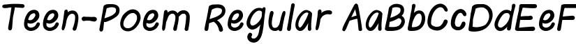 Teen-Poem Regular font
