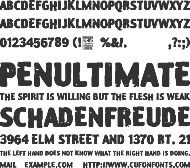 Jennie on the Block font preview