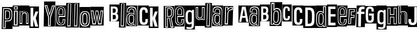 Pink Yellow Black Regular font