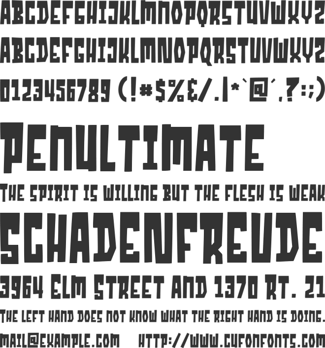 Converon font preview