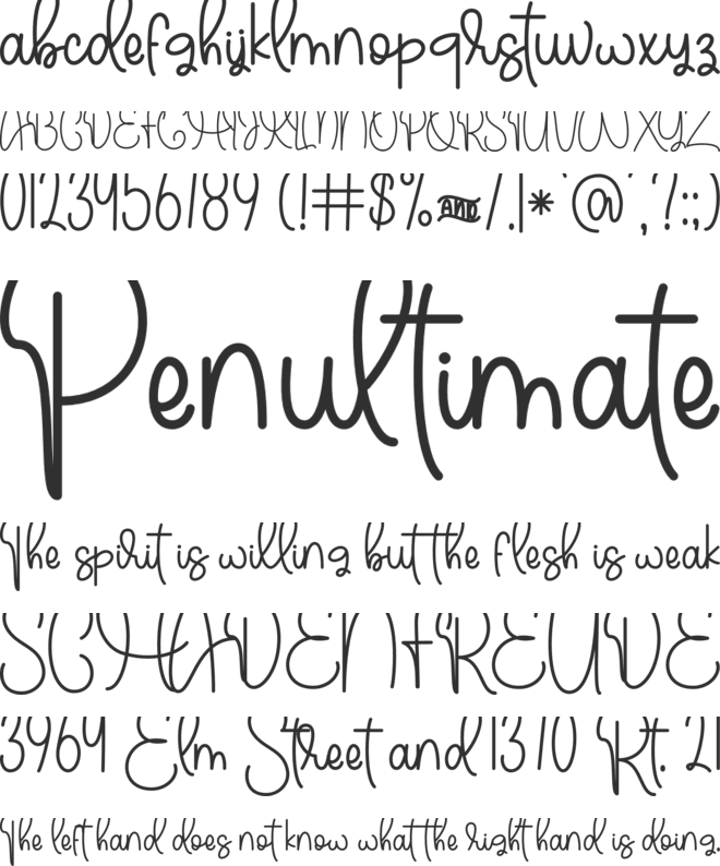 Mommy Monoline font preview