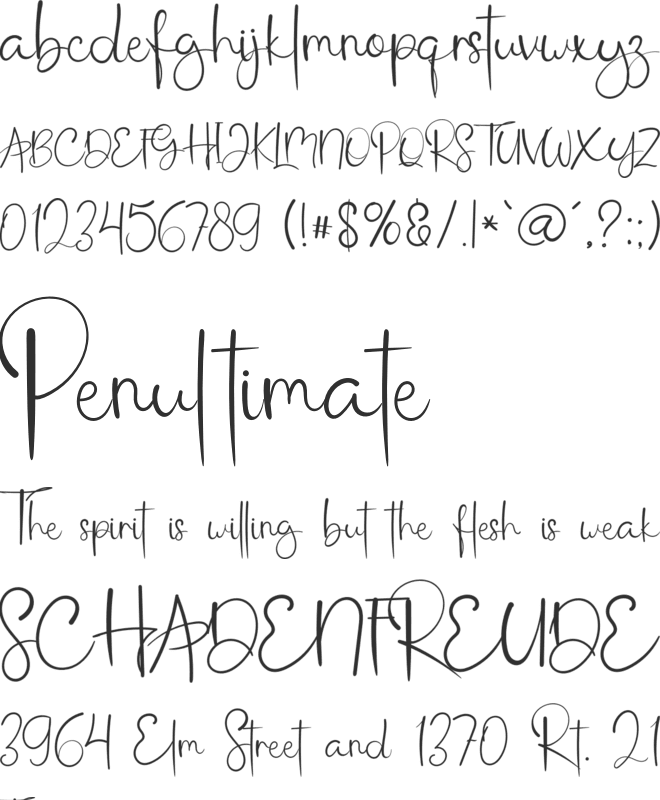 Pastella Autography font preview