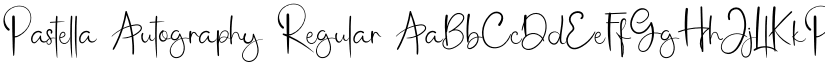 Pastella Autography Regular font