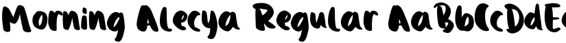 Morning Alecya Regular font